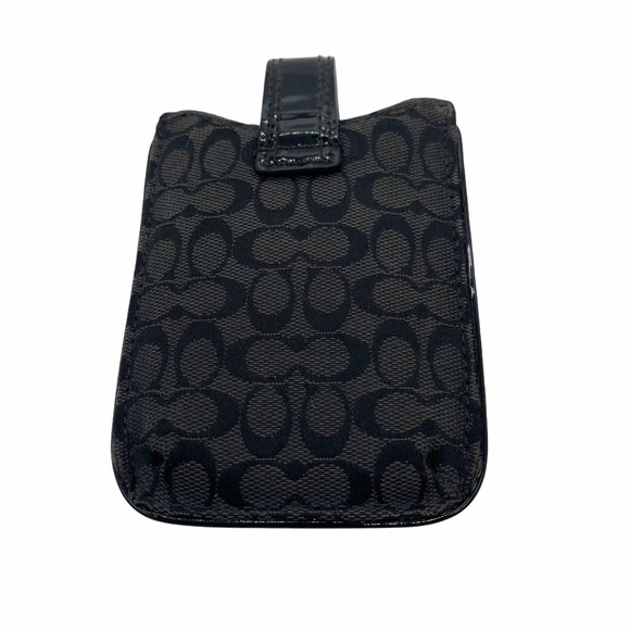 Coach Handbags - Coach Black Gray Signature Woven Jacqud Phone Case